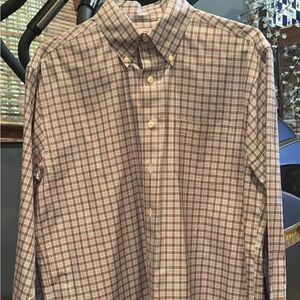 Brooks Brothers Brown and White Checkered Shirt